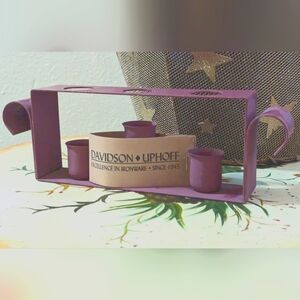 NEW Vintage Y2K Purple Taper 3 Candle Holder Quality Artisan Wrought Iron